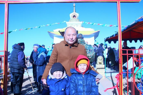 В селе Буранное Лаганского района открыли Лотосовую ступу