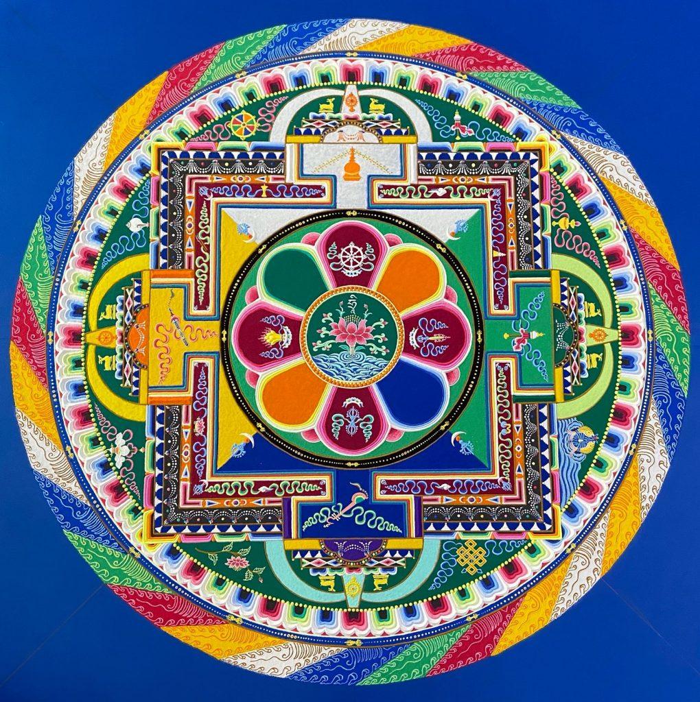 В Центральном хуруле Калмыкии «Золотая обитель Будды Шакьямуни» возведена мандала Будды Сострадания Авалокитешвары.