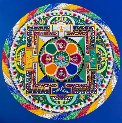 В Центральном хуруле Калмыкии «Золотая обитель Будды Шакьямуни» возведена мандала Будды Сострадания Авалокитешвары.