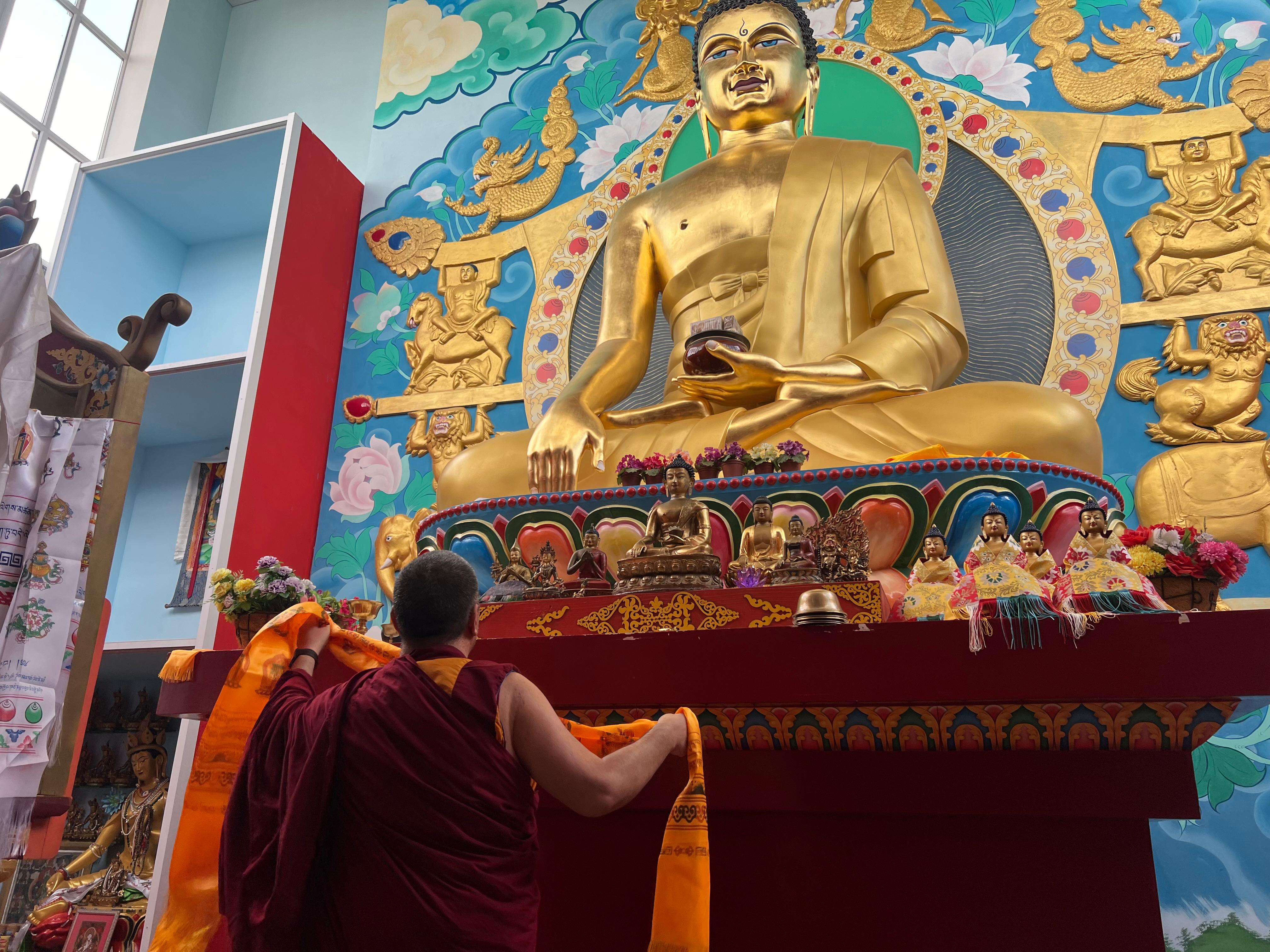 Шаджин лама Калмыкии посетил Лаганский Даргьелинг хурул