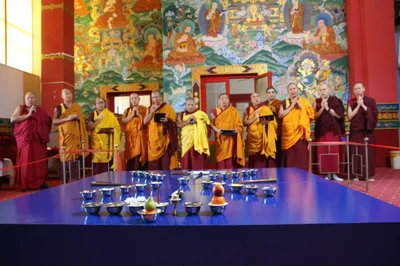 В Калмыкии началось строительство песочной мандалы