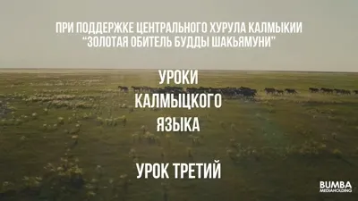 Уроки калмыцкого языка. Урок третий